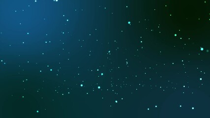 Blue luxury bokeh on particles floating in the air. Blue festive Abstract background with bokeh lights in blue tones.