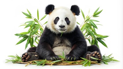 giant panda eating bamboo
