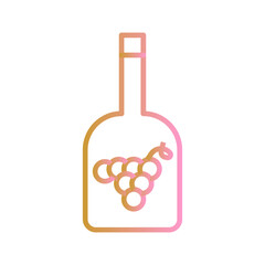 Wine Grapes Vector Icon