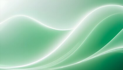 Fototapeta premium Abstract wave lighting green and white as wallpaper background illustration