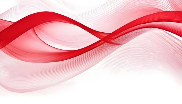 Abstract wave lighting red and white as wallpaper background illustration