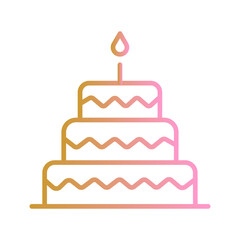 Cake Topper Vector Icon