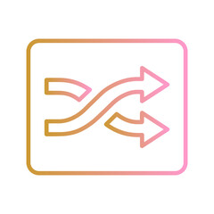 Shuffle Tracks Button Vector Icon