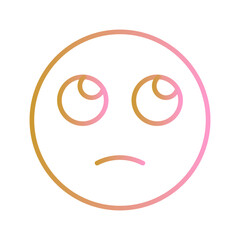 Face with Rolling Eyes Vector Icon