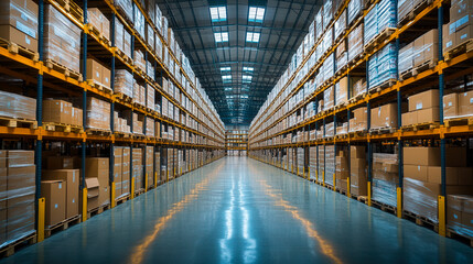 Fototapeta premium Large logistics warehouses