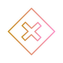 Fototapeta premium Multiplication Sign Vector Icon