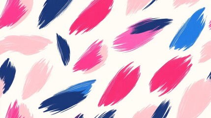 A colorful background with many different brush strokes. The brush strokes are pink, blue, and purple