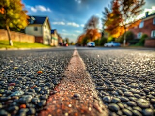 High-Resolution Tilt-Shift Asphalt Road Texture Background for Seamless Design Projects