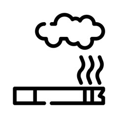 Cigarette Smoke line icon
