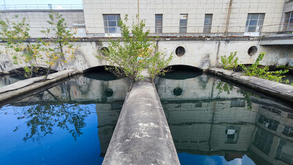 The hydroelectric power station of Turbigo in Italy