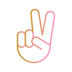 Victory Hand Vector Icon