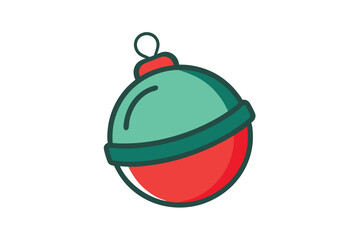 Christmas Ornament, Christmas Ball Icon on White Background - Festive Decoration Vector