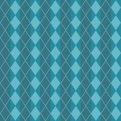 Fototapeta premium Repeated diamond shapes in various blue shades forming a symmetrical grid design.
