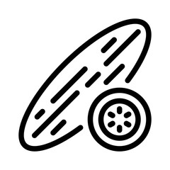 Cucumber line icon