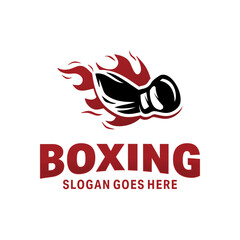 Boxing logo, emblem collection, design template