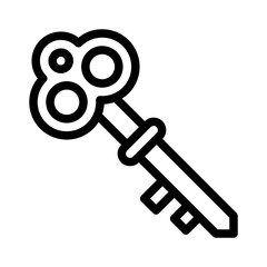 Antique Key line icon