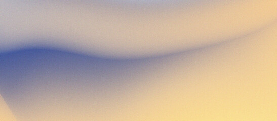 Abstract grainy gradient background wheat and navy blue glowing color wave dark backdrop noise texture banner poster header design, empty space grainy noise grungy color rough