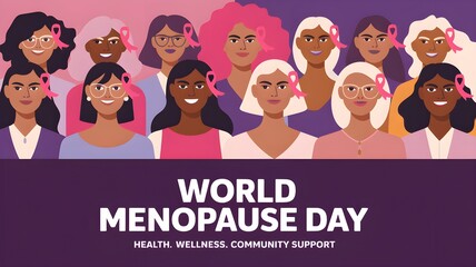 Diverse Women Celebrating World Menopause Day with Health and Wellness Support
