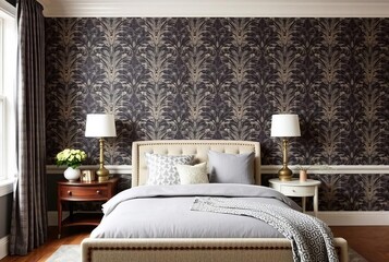 Use high quality waterproof wallpaper with bold patterns or text