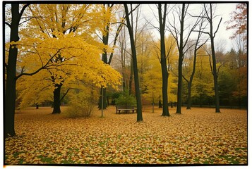 Vintage Autumn Scene Capture an autumn scene with a vintage lomo