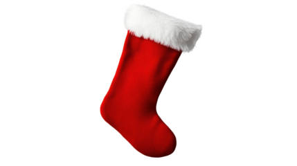 Christmas Stocking on Transparent Background