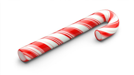 Fototapeta premium Christmas Candy Cane Isolated on Transparent Background