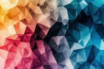 Obraz premium Abstract Colorful Low Poly Geometric Pattern