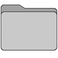 Obraz premium gray empty folder icon