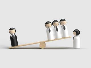 Imbalance of Leadership and Team on Seesaw