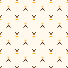 Happy Girl Kid Character Avatar Seamless Pattern Background. Positive Smiling Funny  Face Portrait. Happy Birthday Party Wallpaper or Wrapping Paper Print.  Joyful Cheerful Child Portrait Fabric Texti