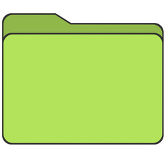 light green empty folder icon