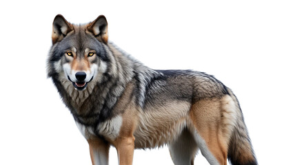 Obraz premium Wolf isolated over a white background