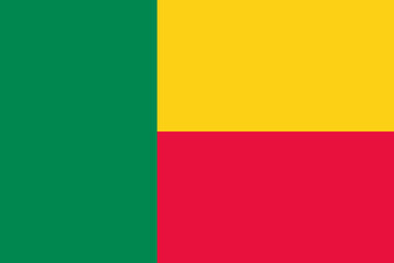 Flag of the Kingdom of Benin is a sign symbol. National symbol of Benin.