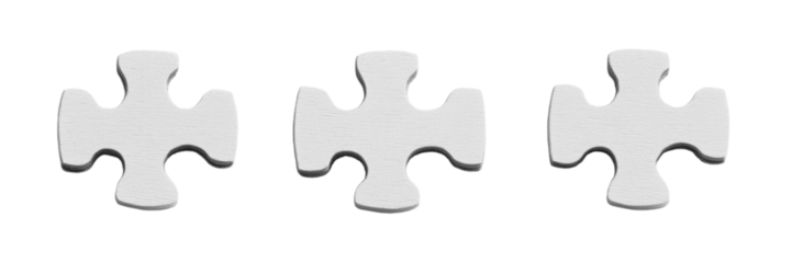 White Puzzle Pieces   Teamwork  Collaboration  Connection  Solution