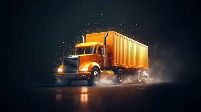 Autonomous trucks equipped with cryptocurrency wallets, innovative freight solutions, seamless digital transactions, future of logistics