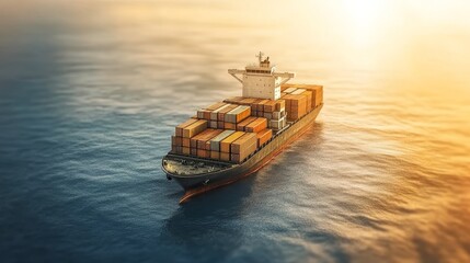 Fototapeta premium Global Cargo Services, Revolutionizing International Trade with Secure Digital Payments