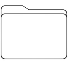Obraz premium black outline empty folder icon