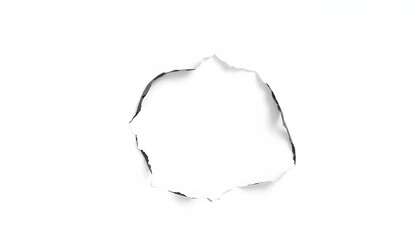 piece of black paper tear isolated on white background isolated with white highlights, png