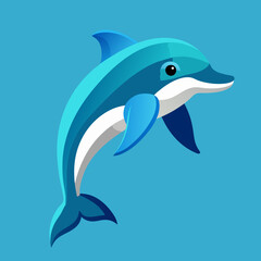 Fototapeta premium bottlenose-dolphin-isometric-illustrations