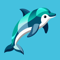 Fototapeta premium hector-s-dolphin-isometric-illustrations
