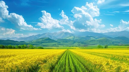 Fototapeta premium Elegant Landscape Background Image - a captivating and refined visual. The elegant landscape creates a charming and sophisticated scene.