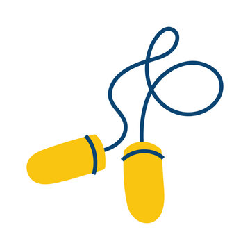 recommend clip art: Earplugs for sleep on laces. Item for bedtime. Improving sleep and treating insomnia