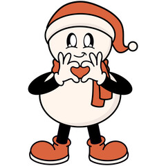 Snowman cartoon groove 