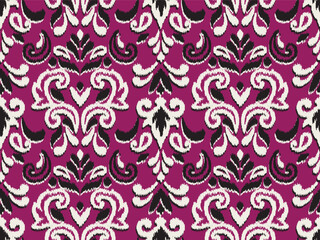 Fototapeta premium COLORFUL IKKAT PATTERN PAISLEY INDIAN PRINTS BOHO PRINTS IN EDITABLE FILE