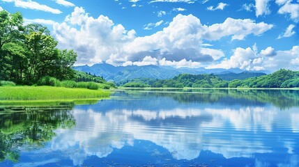 Fototapeta premium Elegant Landscape Background Image - a captivating and refined visual. The elegant landscape creates a charming and sophisticated scene.