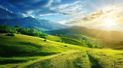 Obraz premium Elegant Landscape Background Image - a captivating and refined visual. The elegant landscape creates a charming and sophisticated scene.