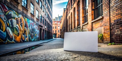 Fototapeta premium Minimal Business Card Layout in Urban Exploration Style for Modern Branding