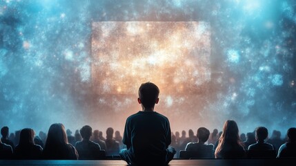 High school students engaged in a Bitcoin documentary, exploring digital currency, financial literacy, interactive learning experience