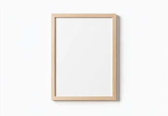 A simple, minimalist wooden frame with a white background.