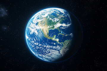 Obraz premium A breathtaking view of Earth from space showcasing its vibrant colors